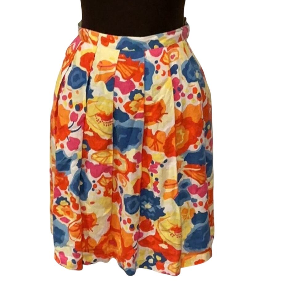Liz Claiborne Women’s 100% Linen Tropical Vacation Lined Skirt Size 8 Cruise